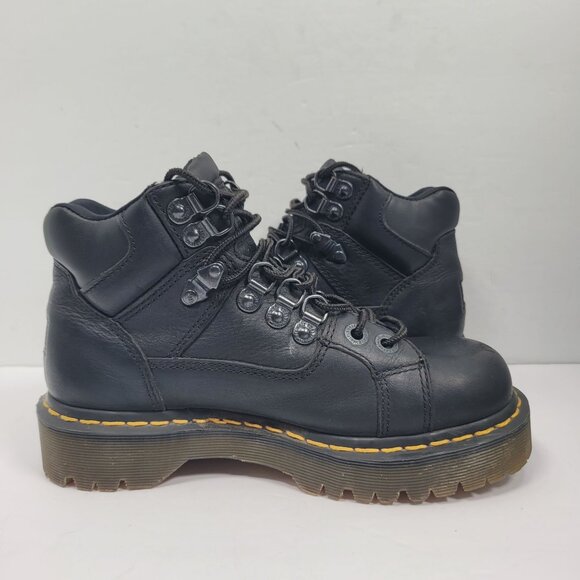 Dr. Martens 8699 Men's Black Leather Lace Up Boots US Size 5 / Wo's US Size 6 - Picture 5 of 10